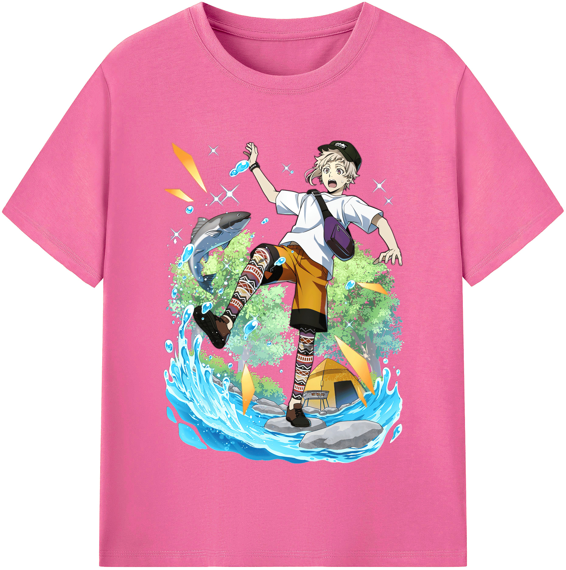 （画像用） 文豪ストレイドッグス Bungo Stray Dogs レディースカジュアルプリントTシャツ（綿100％）